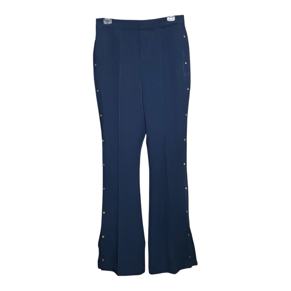 G.I.L.I. Navy Flared Pants with Gold Button Accents on both legs 4